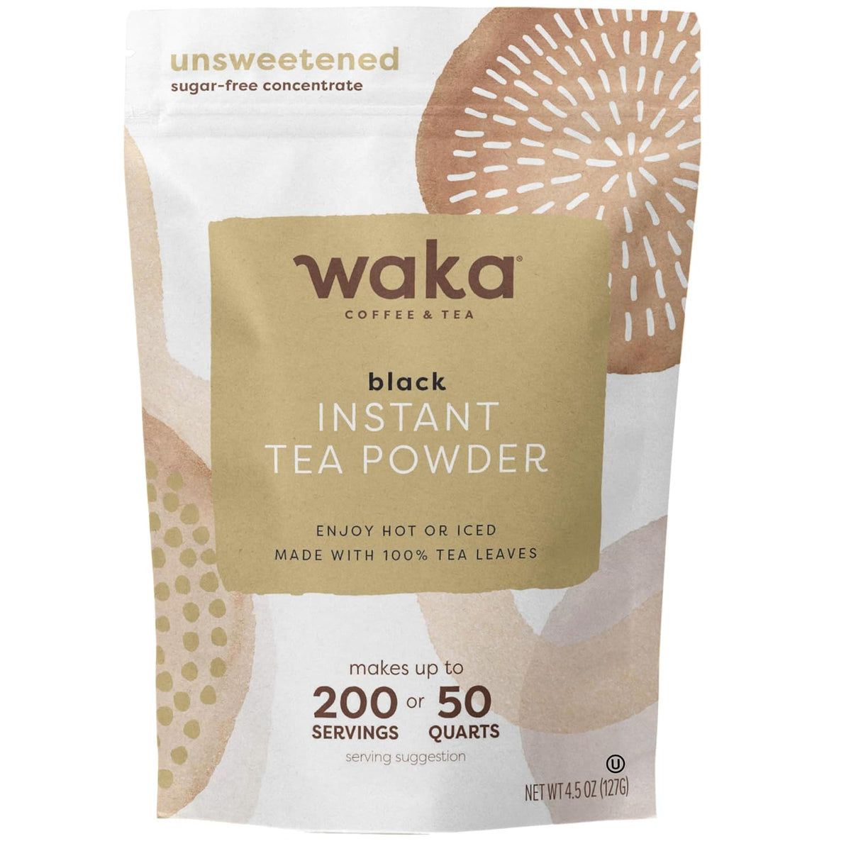 Waka Instant Black Tea Mix, Classic Unlavored and Unsweetened, 4.5 oz