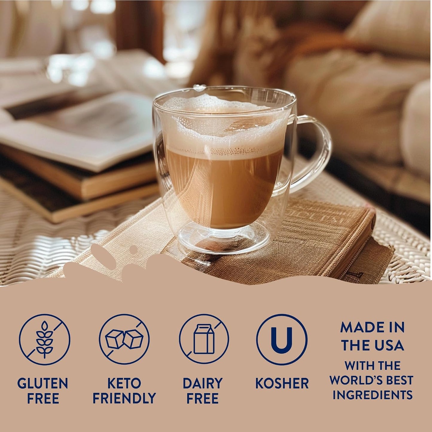 Jordan's Skinny Chai Coffee Flavoring Syrup, 25.4 fl oz | 0g sugar, 0 calories, 0g carbs, Keto-friendly and kosher, 25 servings per bottle, Mixes into lattes, shakes, and cocktails