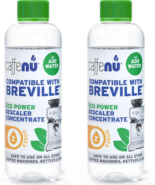 Caffenu Breville Compatible Descaling Solution, 2 Bottles, 4-Use Descaler