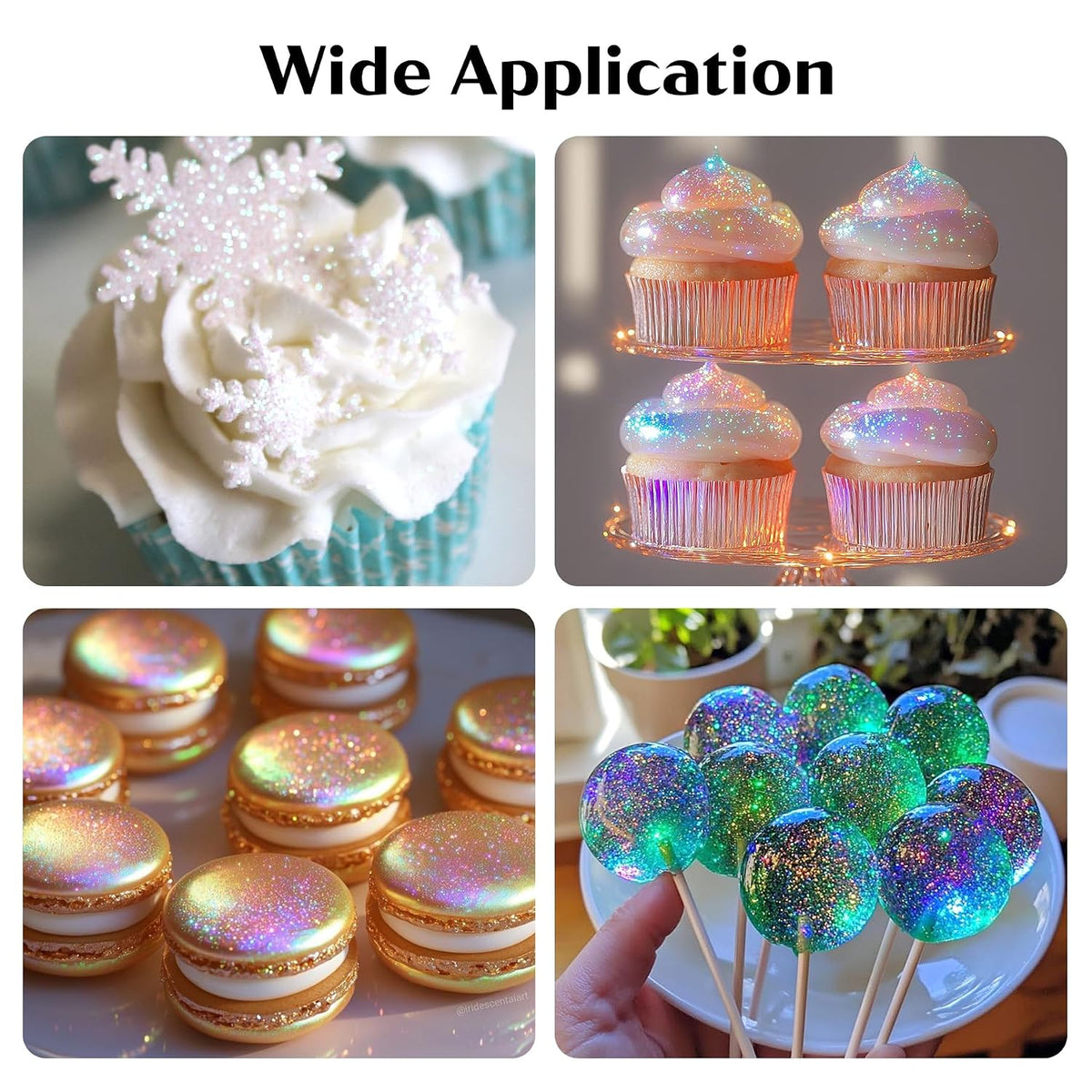 Iridescent Edible Glitter – 5g Rainbow Luster Dust Drink Glitter, Food Grade Shimmer Powder for Cocktails, Cakes, Beverages, Chocolate &amp; Candy