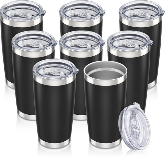 20 oz Tumbler with Lid Stainless Steel Insulated Tumblers Bulk Double Wall Vacuum Cups Powder Coated Travel Mug Keep Drink