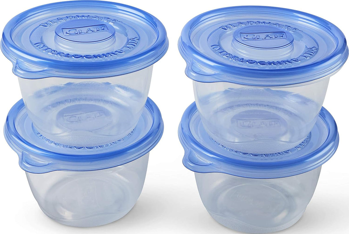 Glad GladWare To Go Containers with Dressing Cup, 32 Oz, 4 Count, 6 Pack