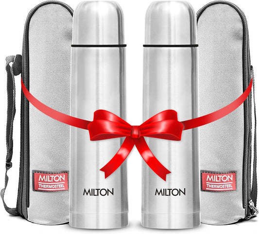 Milton Vacuum Flask for Hot Drink 1 litre (34 oz), Stainless Steel Double Walled Insulated Water Bottle for 24 Hour Hot and