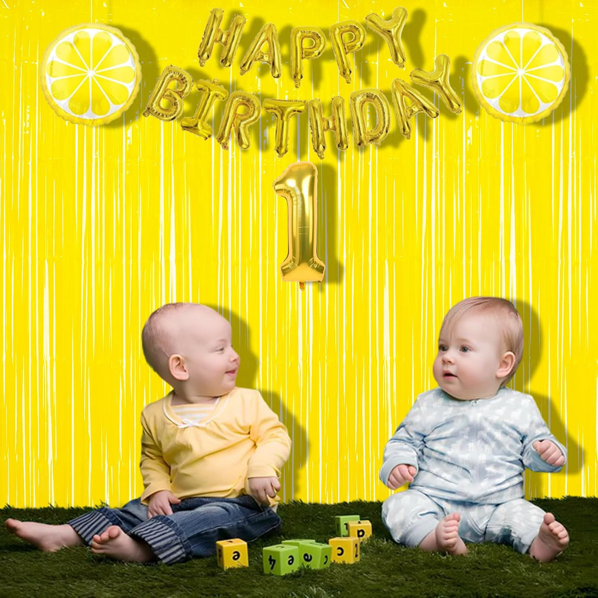 BRAVESHINE Fringe Curtain Backdrop | 2PCS | Pastel Yellow Party Decorations