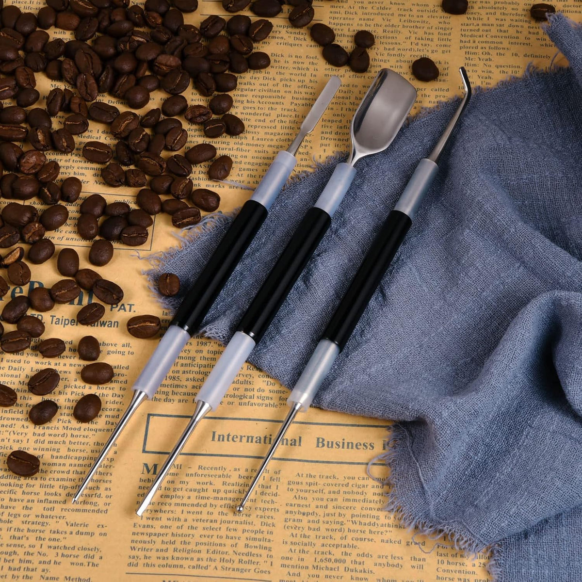 Latte Art Tools Set (3PCS), Coffee Art Pen Stainless Steel for Cappuccino &amp; Espresso, Barista Latte Decorating Kit for Beginners, Home Cafe Coffee Accessories