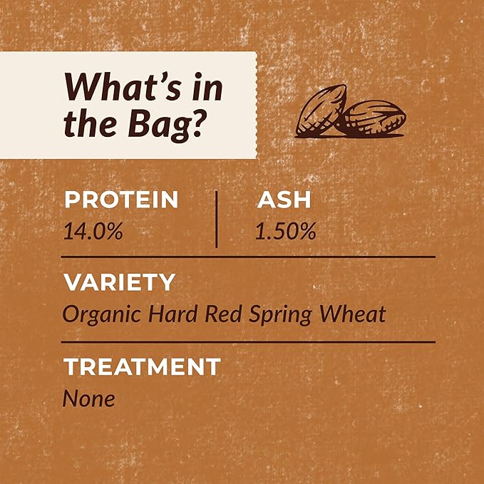 Organic 100% Whole Wheat Flour – 25 lb. bag
