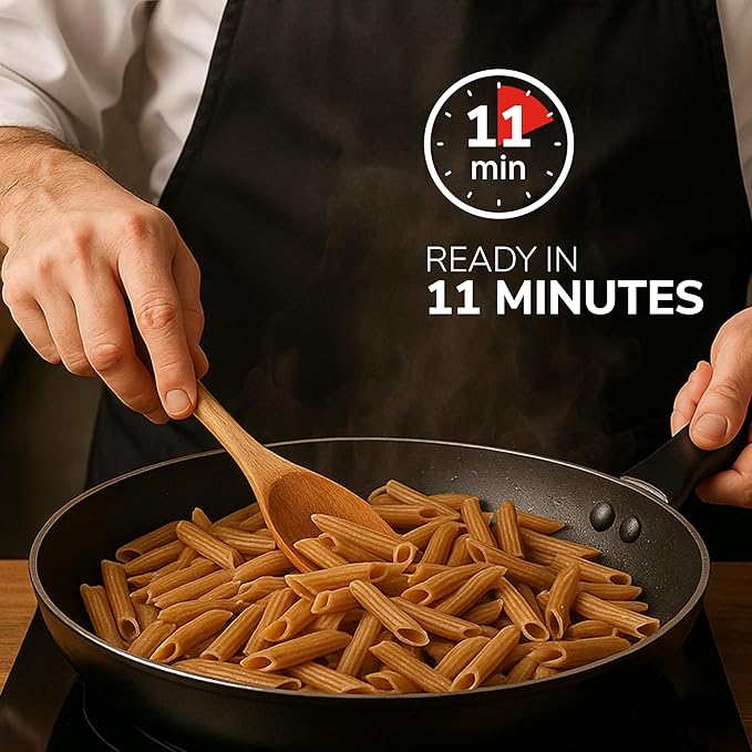 Garofalo - High Protein Penne Rigate Pasta | Premium Durum Wheat Semolina with 19g Protein & 12g Fiber | Italian Made, Bronze-Drawn, PGI Certified (16 oz, 4-Pack)