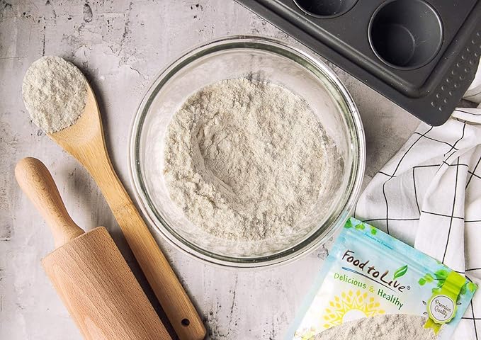 Food to Live Unbleached White Fine Pastry Flour, 2 Pounds – Stone Ground from Soft White Whole Wheat Berries, Finely Milled and Sifted, Unbromated, Kosher, Vegan, Bulk