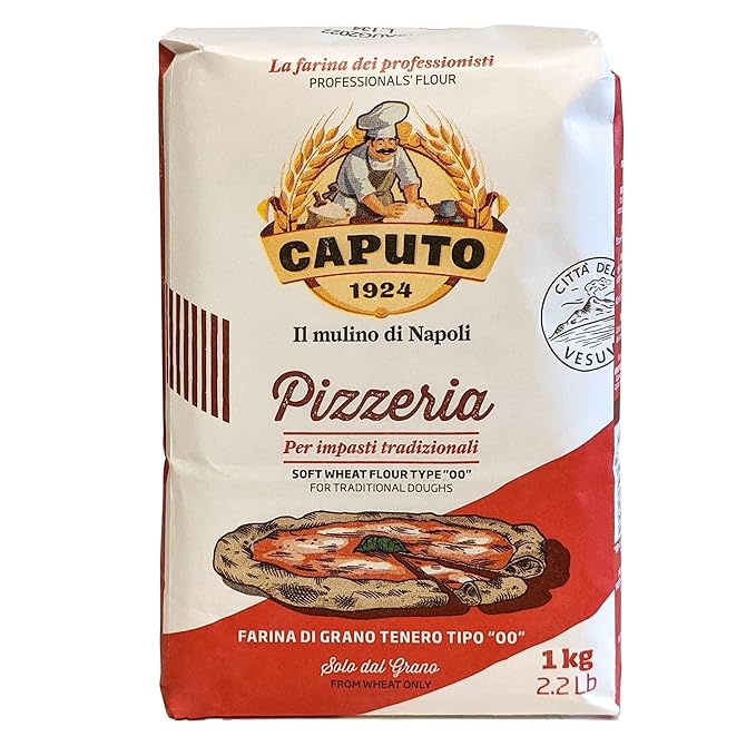 Mulino Caputo 00 Pizzeria Flour 1Kilo Bag, 140.8 Ounce, 2.2 pound (pack of 4)