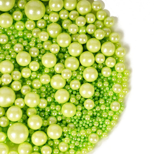 Kasvan Halloween Green Pearl Sugar Sprinkles - Edible Candy Pearls 130g/4.58 Oz, Mix Size, Baking Cake Decorations, Ice