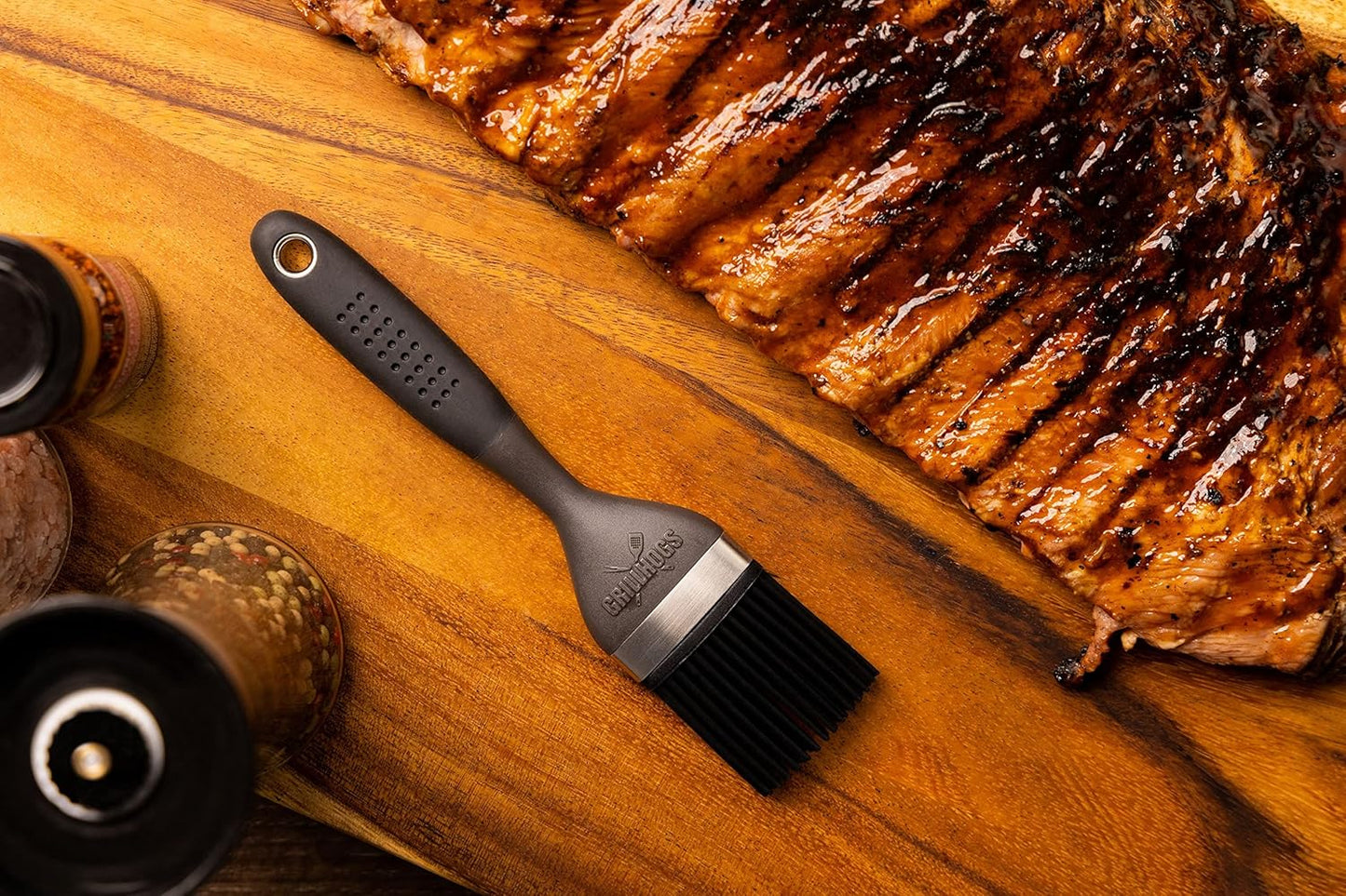 Silicone Sauce Basting Brush, Premium Soft Touch Handles, Pastry and Oil Brush & Barbecue Grilling, Dishwasher Safe & Heat Resistant, 7.5"