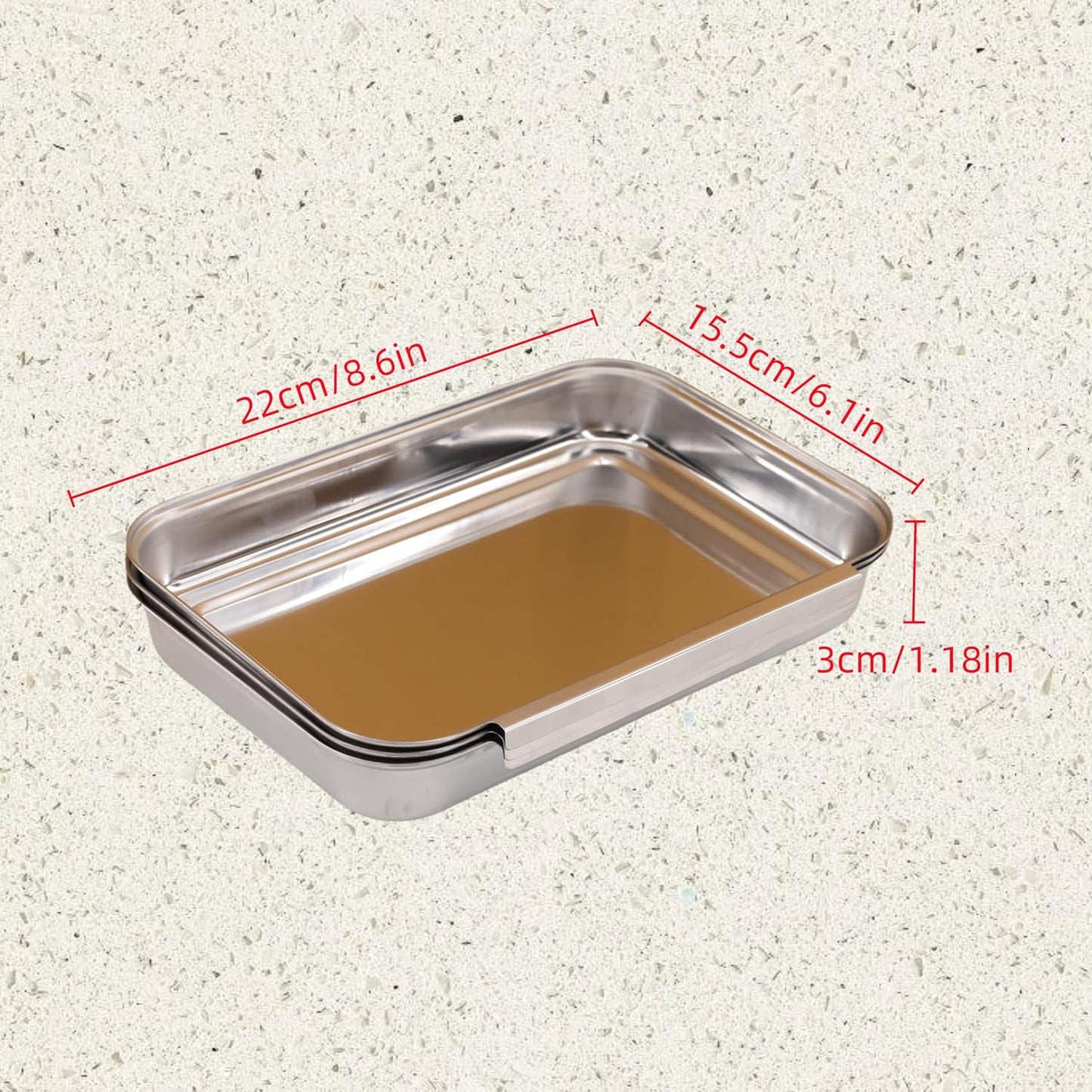 3-Piece Stainless Steel Breading Set – Interlocking Coating Trays for Chicken, Fish, Meat | Non-Slip, Dishwasher Safe, Oven Safe | Stackable Space-Saving Design for Flour, Egg (M-8.6" x 5.8")