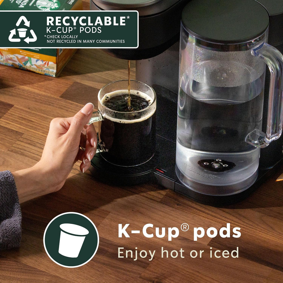 Starbucks K-Cup Coffee Pods, Caramel Flavored, 40 Count | 100% Arabica K-Cup pods for Keurig brewers; caramel; 1 box, 40 pods