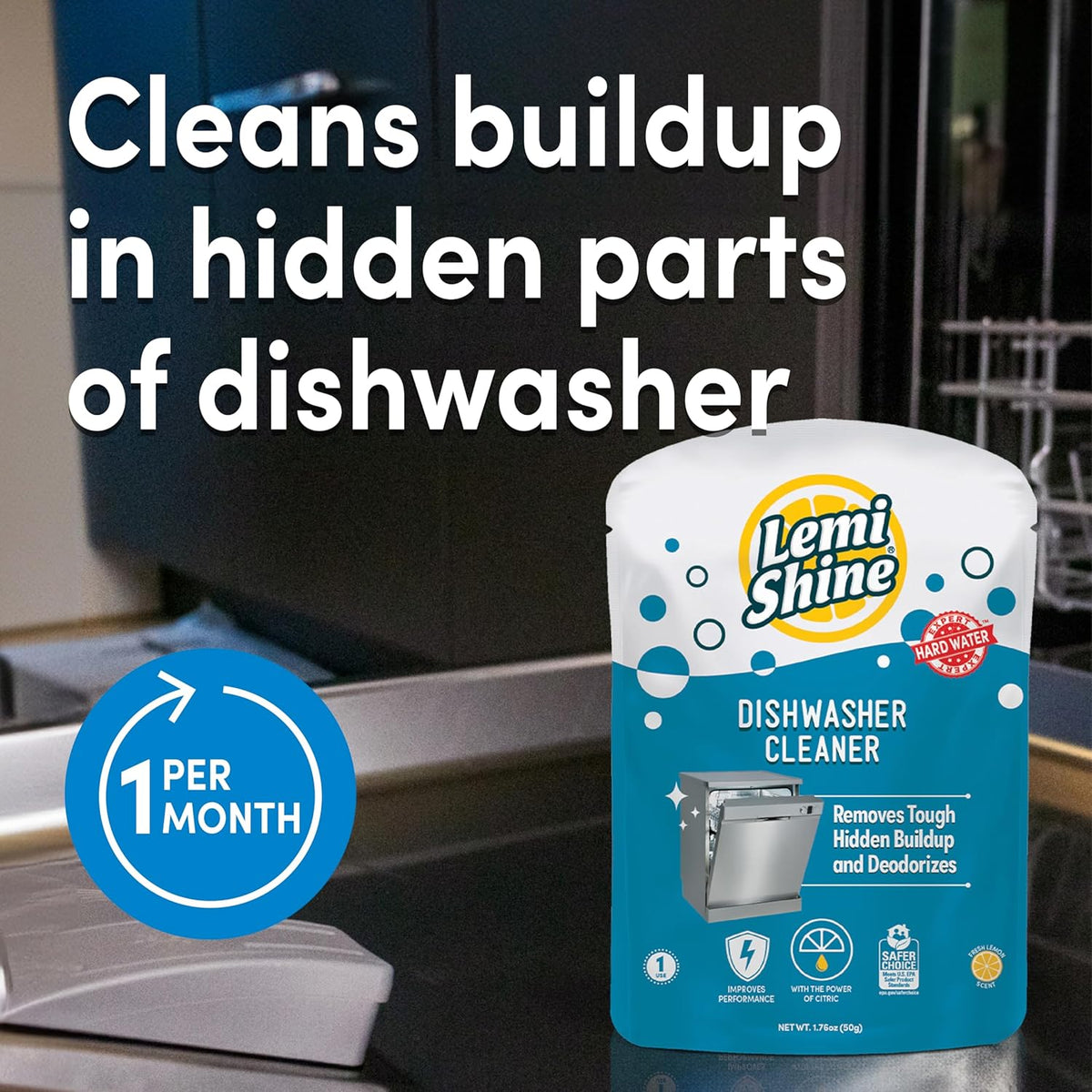 Lemi Shine Natural Dishwasher Cleaner and Deodorizer - 1.76 oz