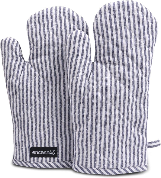 Encasa XO Oven Mitts, Heat Resistant Kitchen Gloves, Microwave