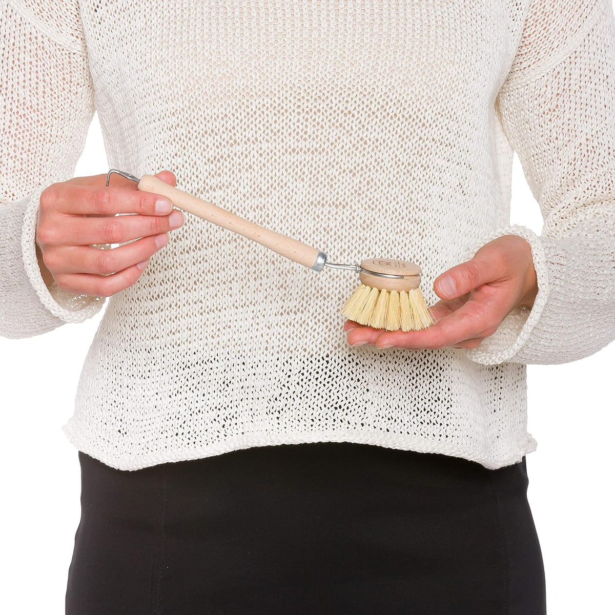 Redecker Dish Brushes, Tampico Fiber, 1.5 Inch Round, Set of 2