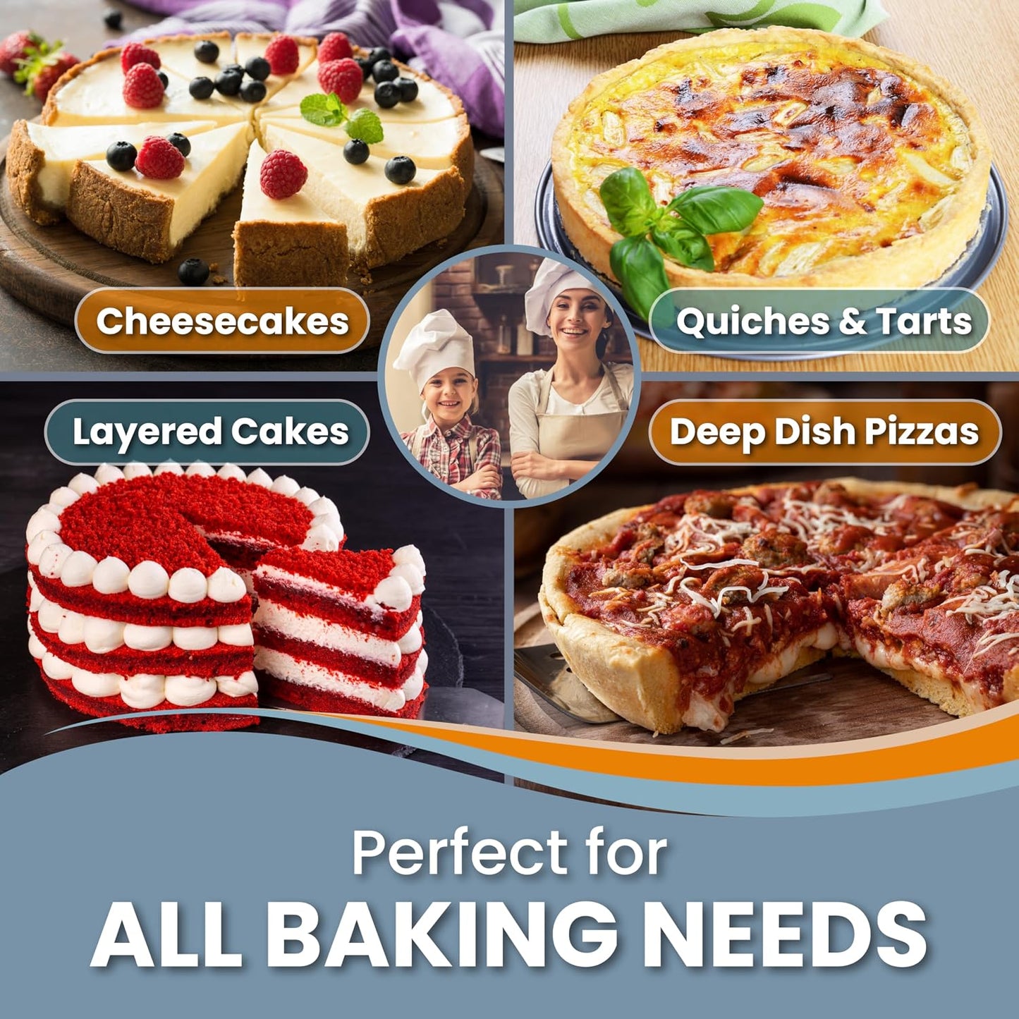Spring Form Pan for Cheesecake, 9 Inch with Leakproof Silicone Sleeve