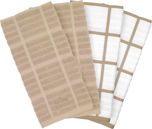 All-Clad Solid & Coordinate Kitchen Towels: Highly Absorbent, Super Soft Long Lasting 100% Cotton, 17" x 30" Tea Towels for