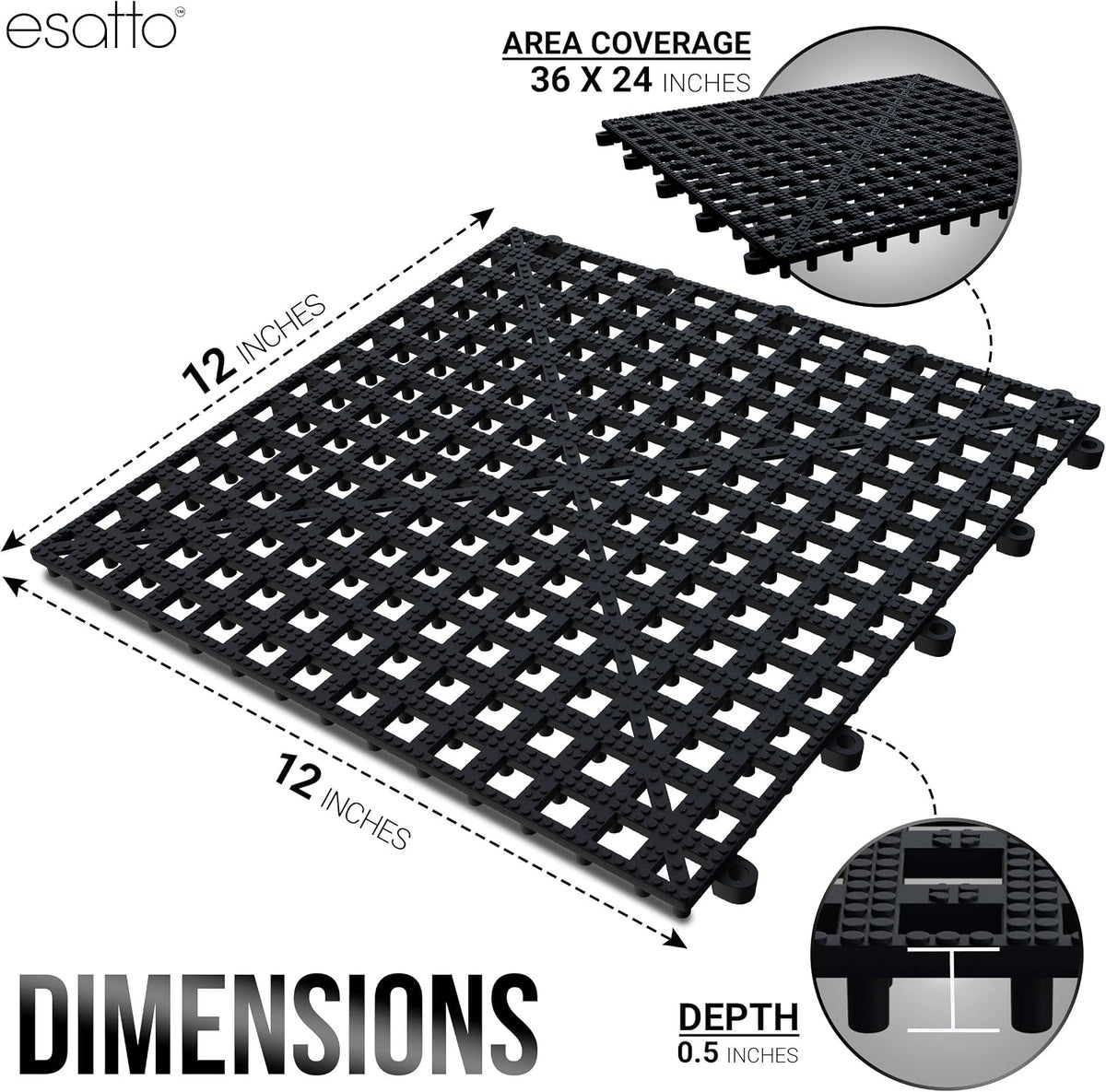 Esatto 12x12 Interlocking Shelf Mats