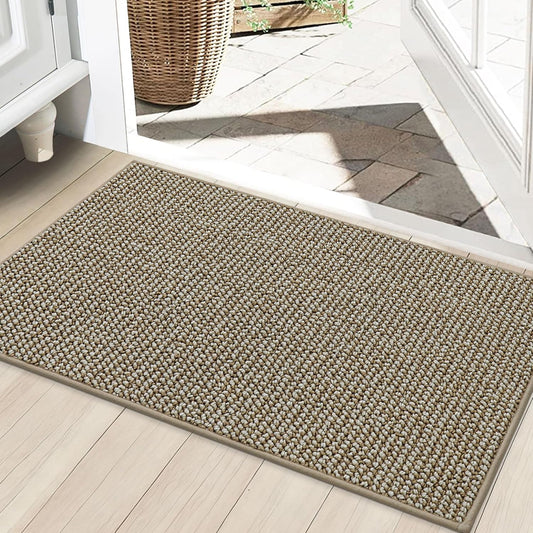 BEQHAUSE Dirt Trapper Door Mat 24" x 36", Non-Slip Washable Doormats Entrance Mat, Dirt Resistant and Absorbent Welcome Mat,
