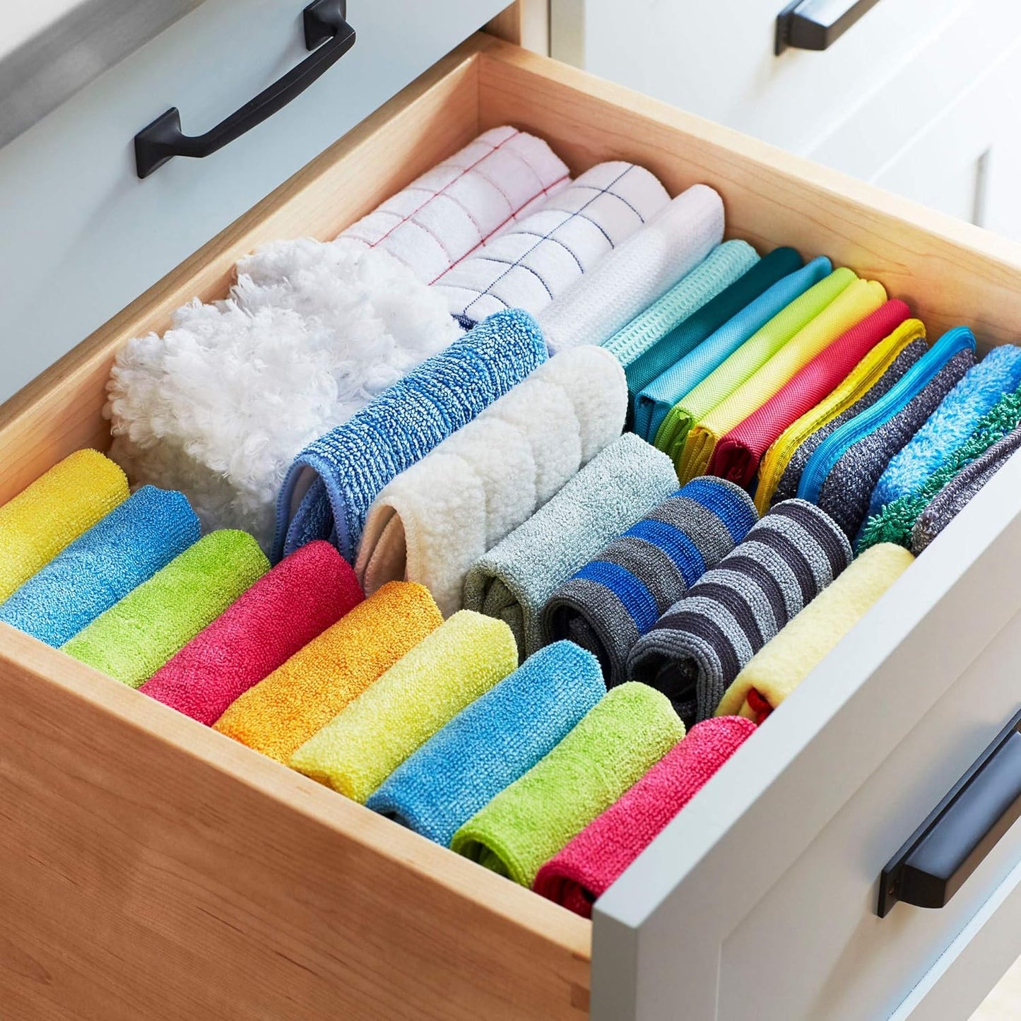 E-Cloth Wash &amp; Wipe Dish Cloth, Microfiber Cleaning Cloth Reusable Paper Towel Alternative Cloths, Dish Towels for Drying Dishes, Glassware, Cookware and Countertops, 100 Wash Guarantee, 2 Count