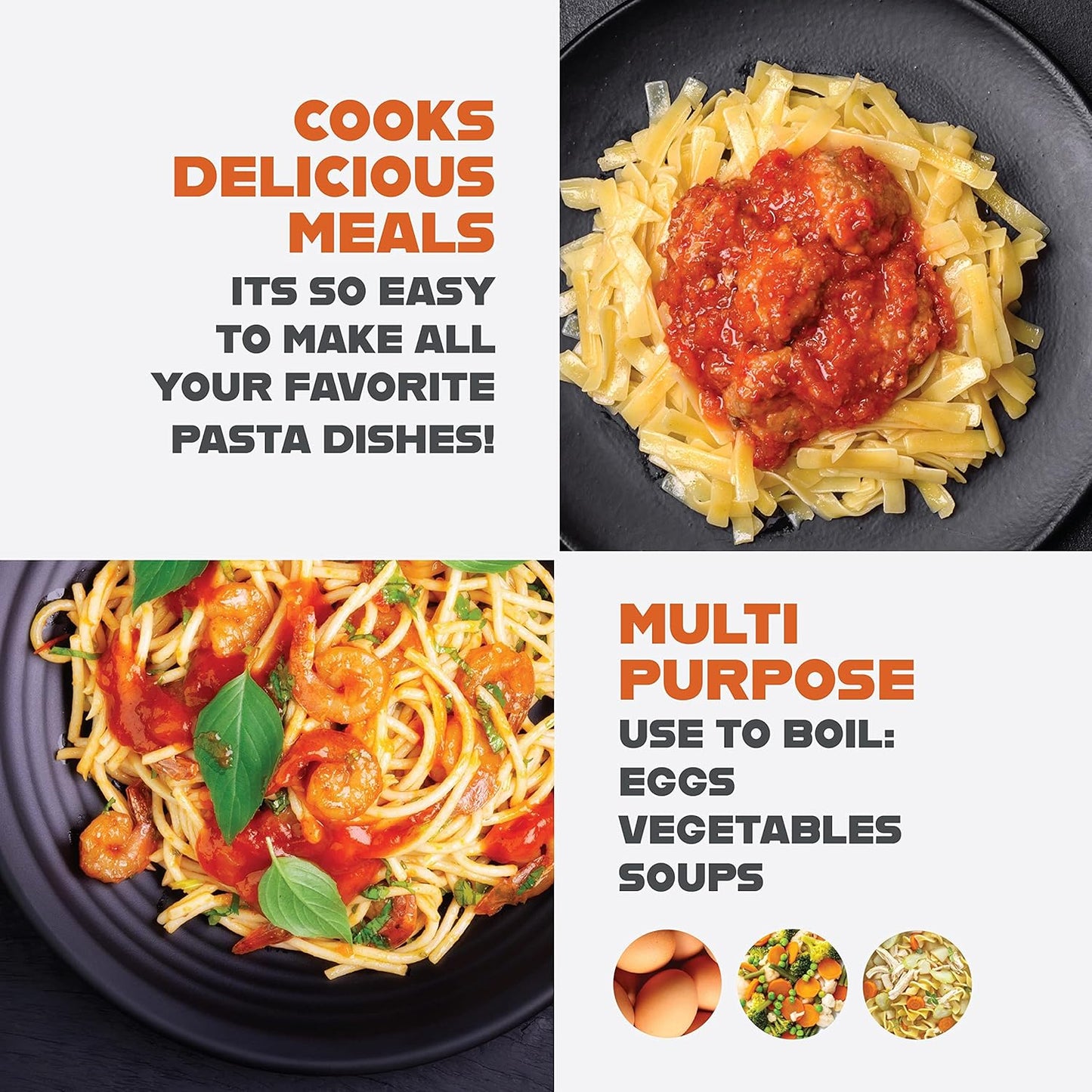 Gotham Steel 5 Quart Stock Pot Multipurpose Pasta Pot with Strainer Lid & Twist and Lock Handles, Nonstick Ceramic Surfa