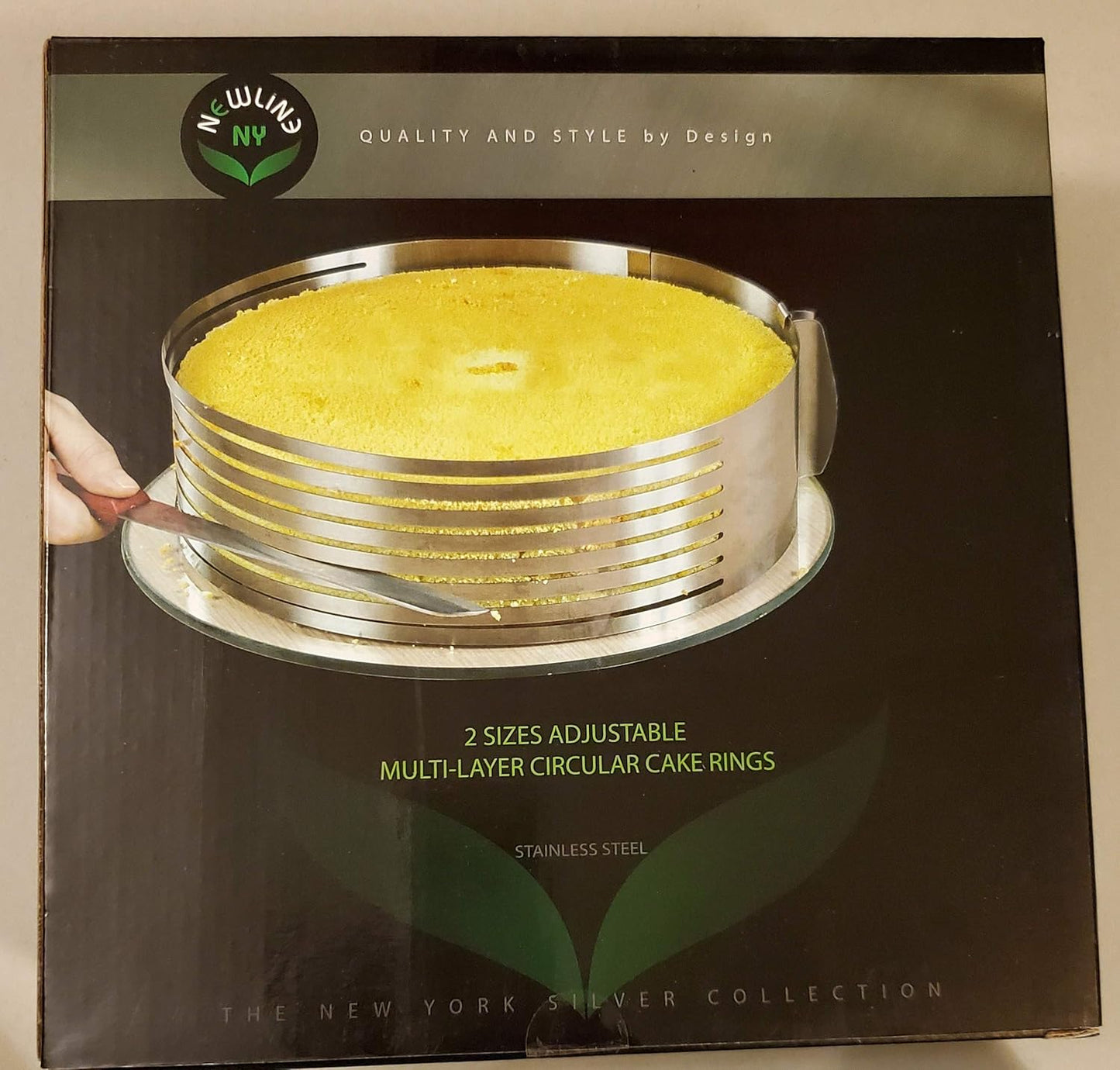 Stainless Steel Mousse Cake Rings 2 Pieces Cakes Slicer Adjustable Multilayer Circular Molding Plating Forming Round Pastry Rings, Set of 2 (10 to 12” + 6 to 8” x 3.2” H)