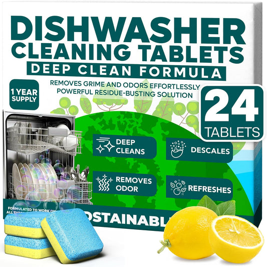 Sudstainables Dishwasher Cleaner Tablets, 24 Count