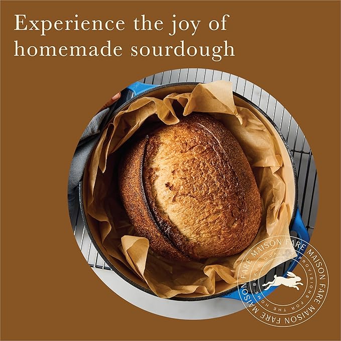 Maison Fare Sourdough Essentials Kit - Fast-Activating Starter, Artisan Flour Mix, 6 Tools, Online Companion with Guided Step by Step Videos - Bake 2 XL Loaves with Classic French Flavor