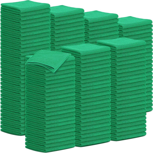 Tenare 100 Pack 12'' x 12'' Microfiber Cleaning Cloths Reusable Cleaning Rags Bulk Microfiber Towels Softer Highly Absorbent