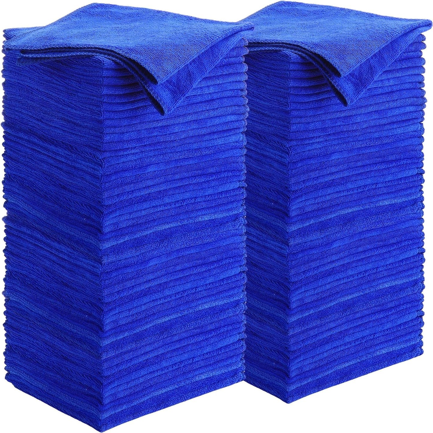 Nuenen Car Microfiber Clean Cloths, Blue, 16 x 16 Inch, 60 Pcs