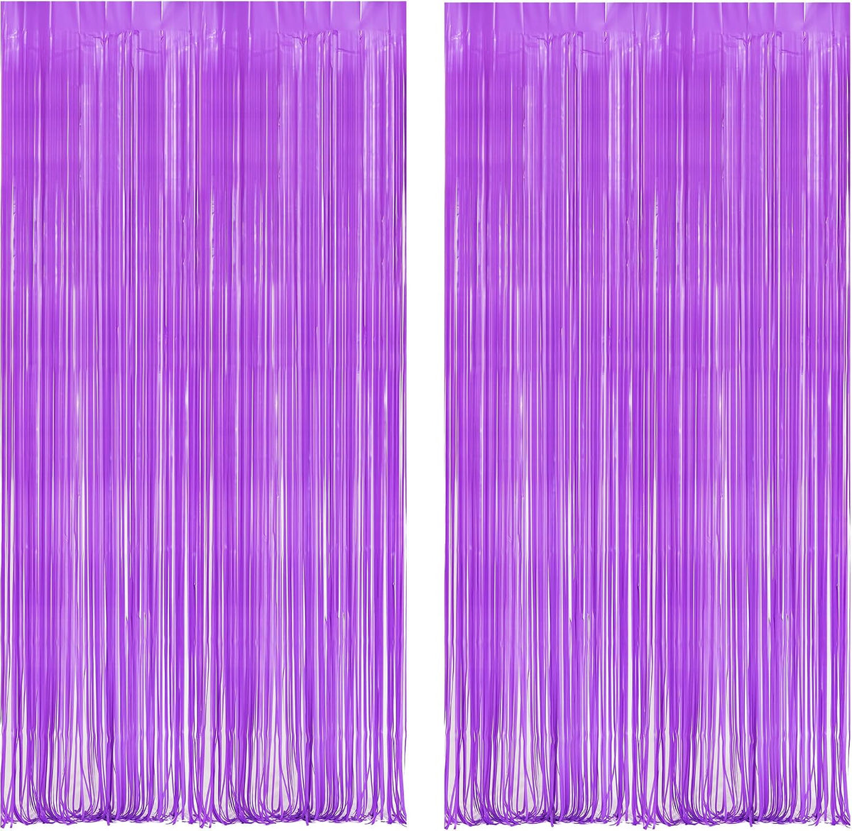 BRAVESHINE Purple Streamers Party Backdrop Pastel Fringe Curtains | 2 Pack