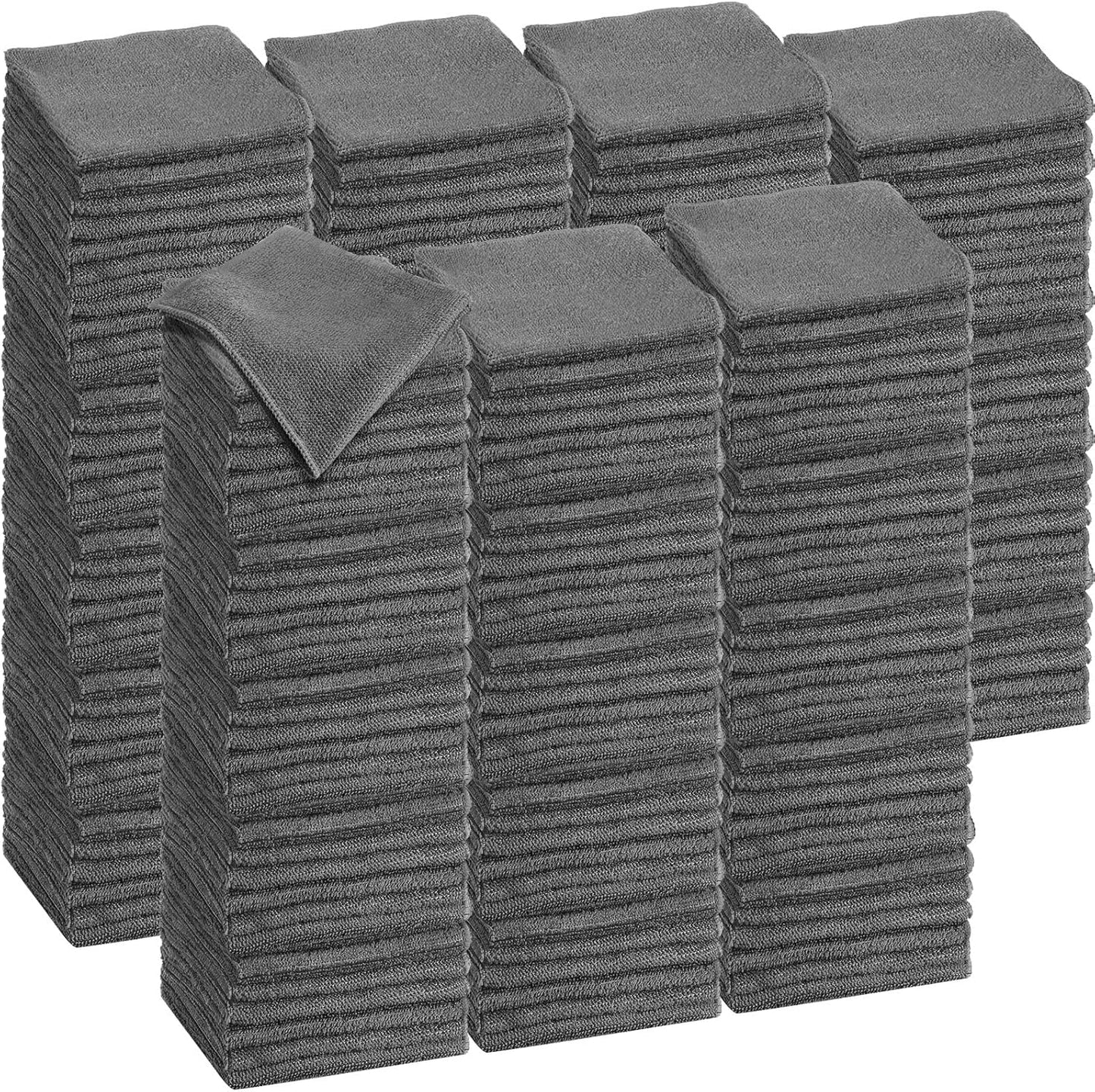 Tenare 100 Count 12'' x 12'' Microfiber Cleaning Cloths Reusable Cleaning Rags Bulk Microfiber Towel