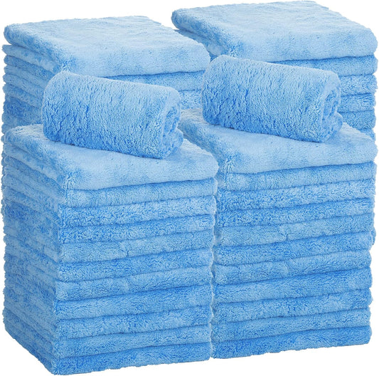 Shimeyao 30 Pcs 16 x 16 Inch Edgeless Microfiber Plush Towels for Cars Detailing Drying Wash Polishing Absorbent Cleaning