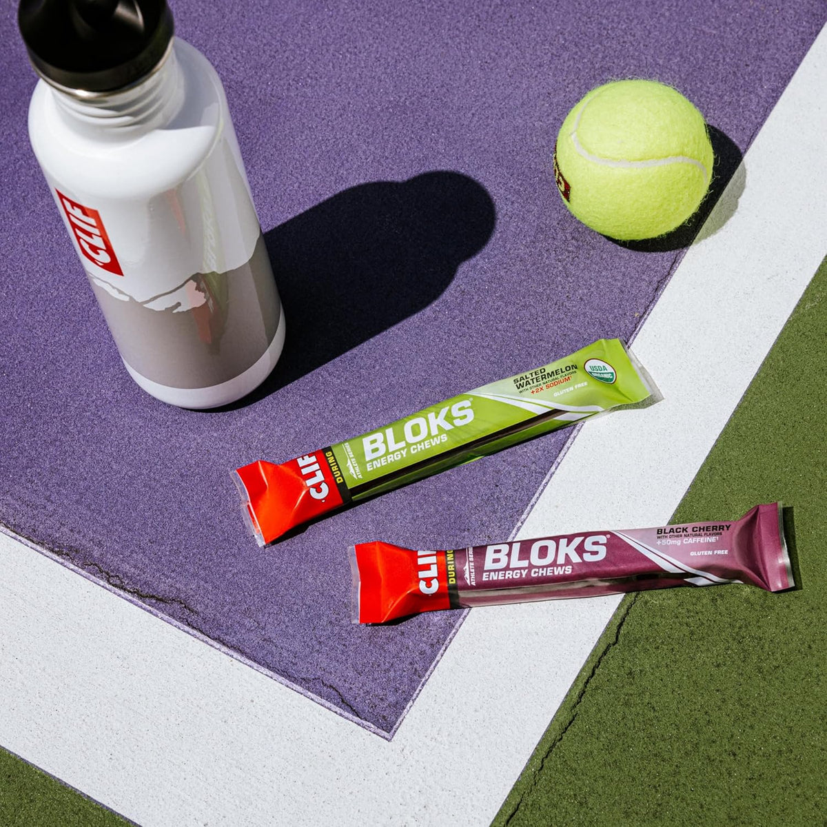 CLIF BLOKS Energy Chews with Caffeine, Variety Pack, 8 Packs | 25-50mg Caffeine* per serving, Non-GMO, Plant-Based, Fast Fuel for Cycling and Running, Quick Carbohydrates and Electrolytes