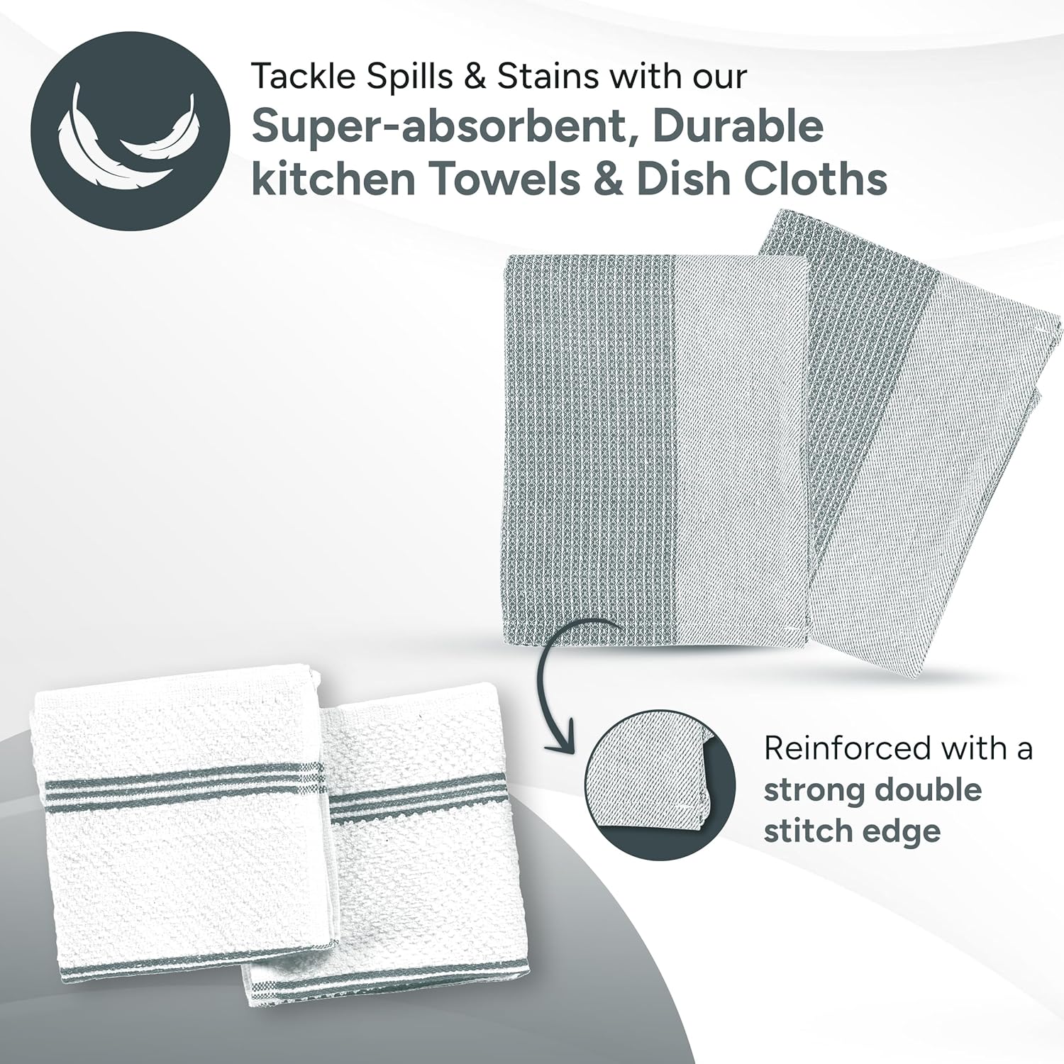 Casa Platino 8-Piece Mini Oven Mitt & Pot Holder Set – 500°F Heat Resistant with Silicone Grip, Includes 2 Kitchen Towels &