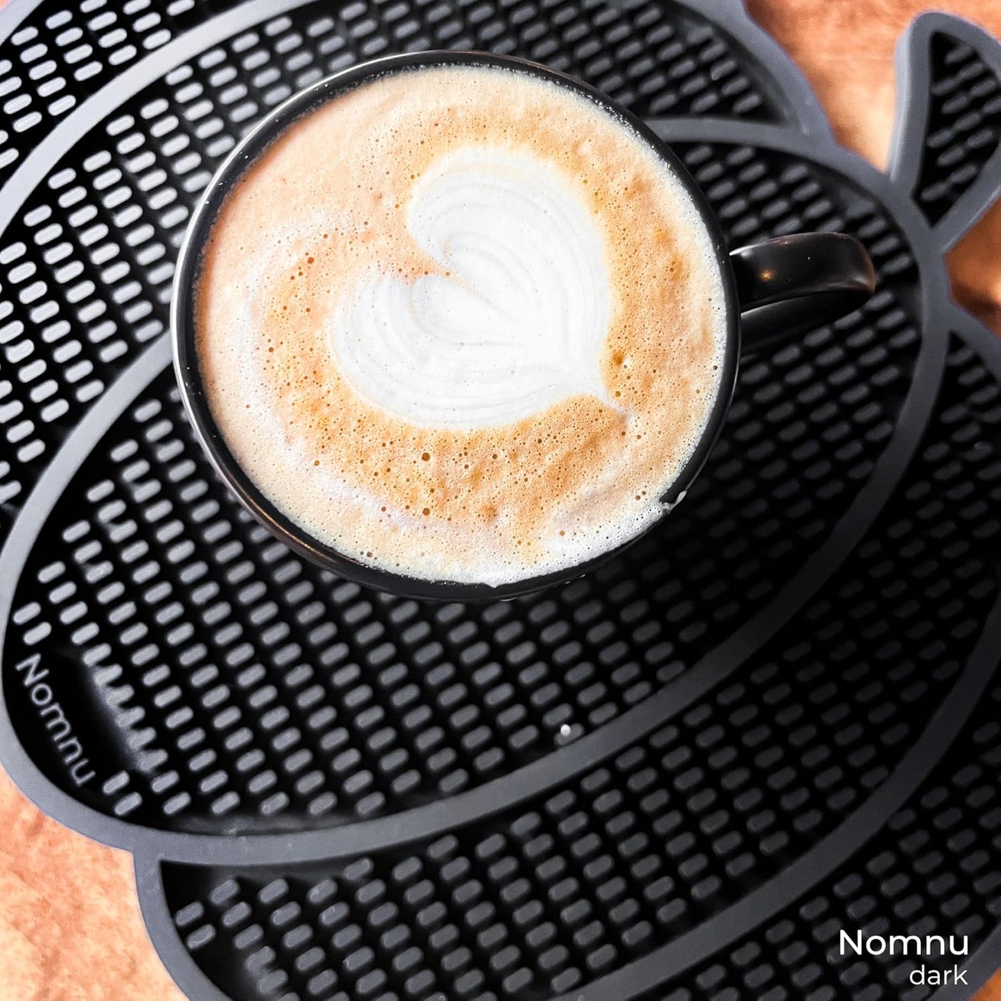 Nomnu Pumpkin Coffee Bar Mat, Gothic Halloween Coffee Bar Decor, Black | Non slip base, 1cm thick, 14.8x13.5 inches. Protects counters from spills and scratches year round. Goth Decor