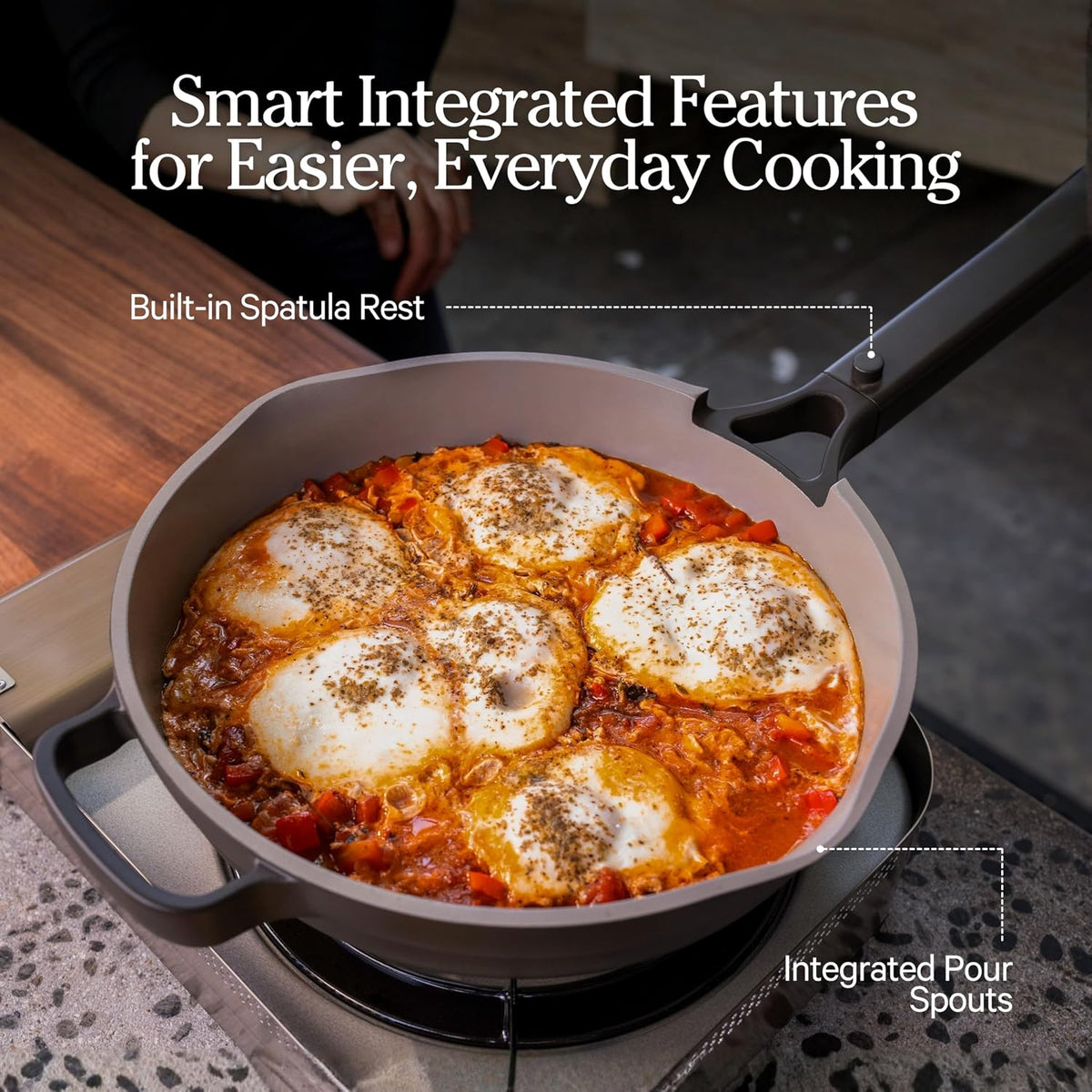 Our Place Always Pan 2.0-10.5” (2.6 Qt) Nonstick, Toxin-Free Ceramic Cookware | Patented 10-in-1 Aluminum Frying & Sauté Pan | Safe for Oven, Induction & All Cooktops up to 450°F | Char