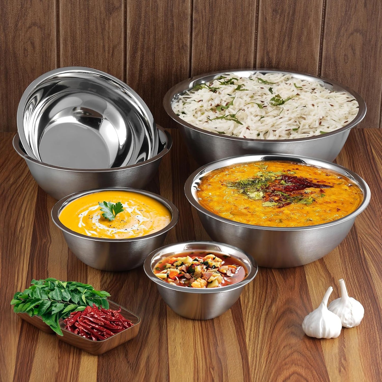 YBM HOME 10.25 Quart Stainless Steel Premium Mixing Bowl – Heavy Duty Deep Prep Bowl for Baking, Cooking, Dough Mixing, Salad Serving &amp; Commercial Kitchen Use