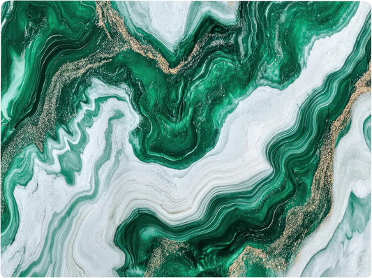 White Green Moss Agate Marble Kitchen Glass Cutting Board Ocean Decorative Gift Marbled Granite Stone Rock Gift For Her Mom