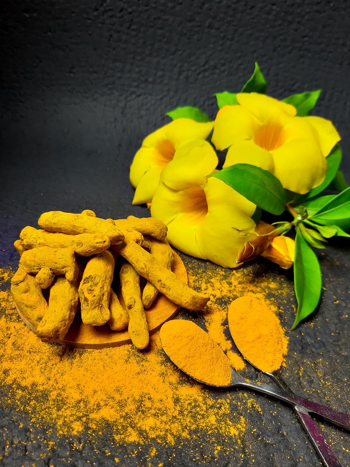 Ancient Roots Turmeric Matcha Mix - With Cinnamon, Ginger, and Black Pepper - All-Natural, Low-Calorie, Powdered Tea Mix, Sugar-Free 3.5 oz. Turmeric (33 servings)