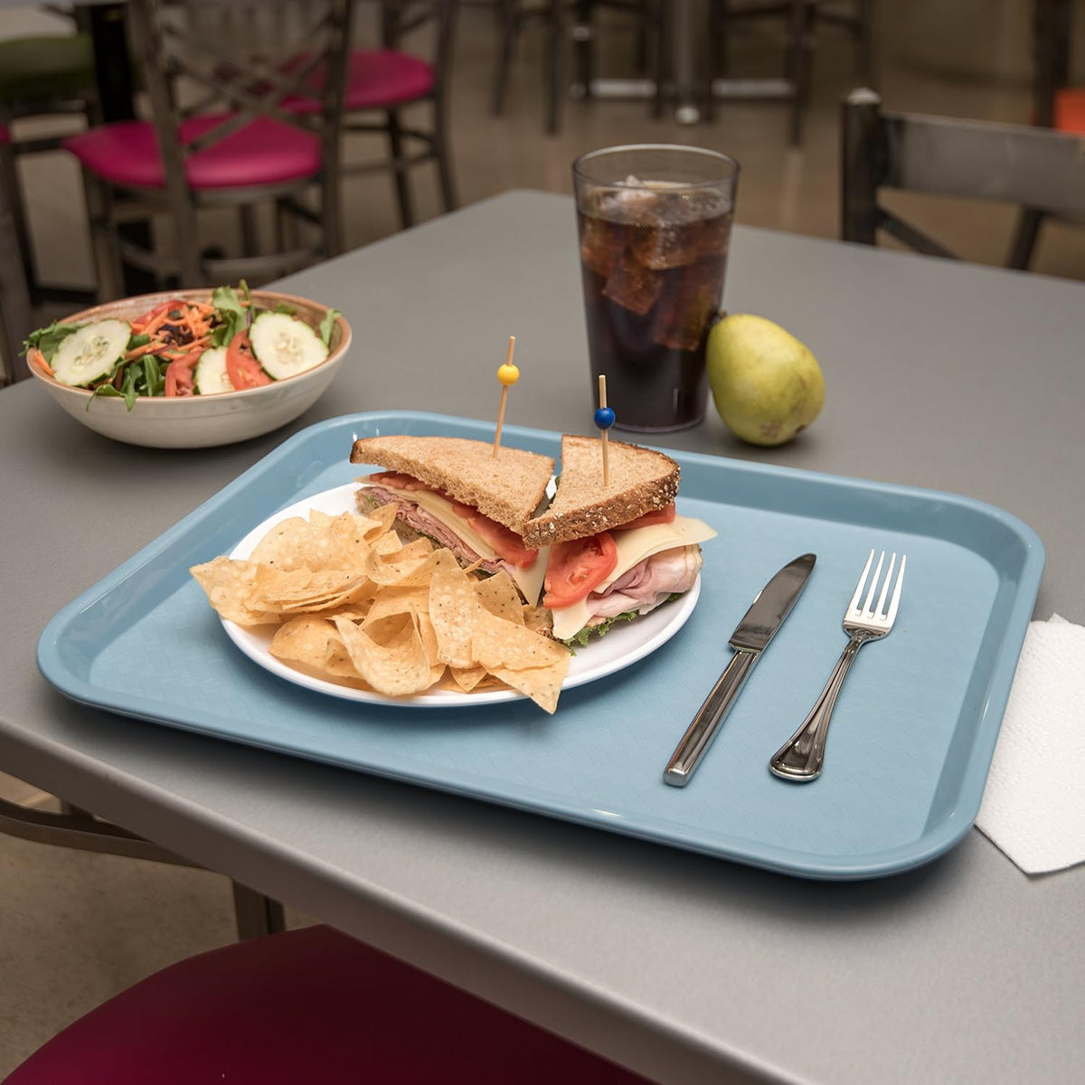 Carlisle Cafe Tray, Fast Food Restaurant Tray, 14 x 18, 1 Ct, Slate Blue
