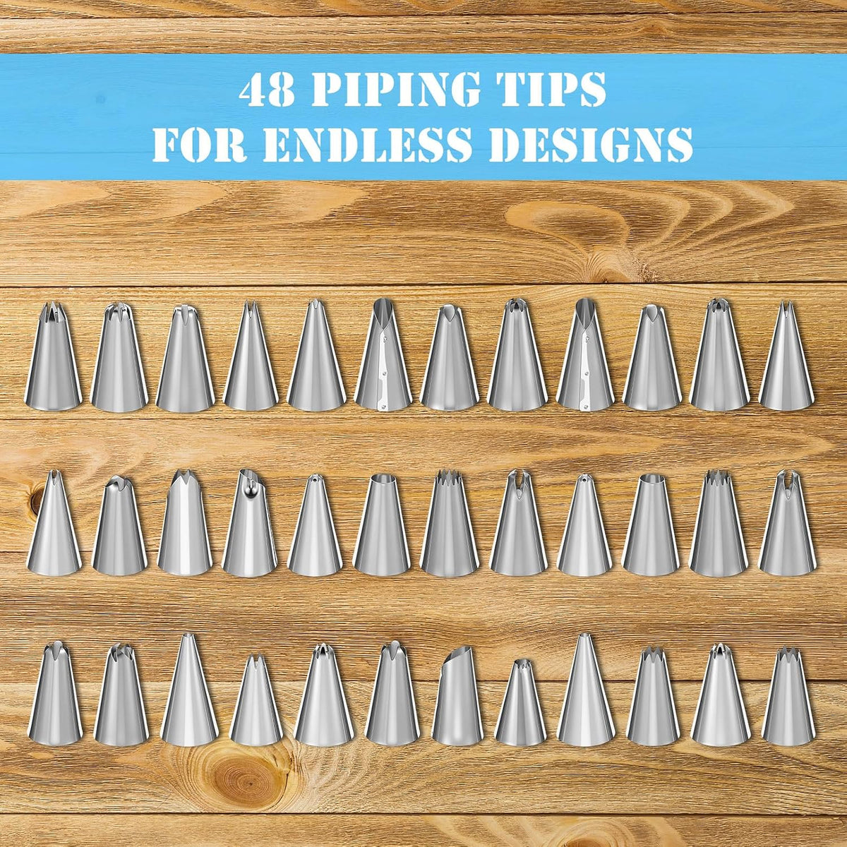 Remerry 61 Pcs Cake Decorating Kit, 12" Turntable, Piping Tips, Spatula