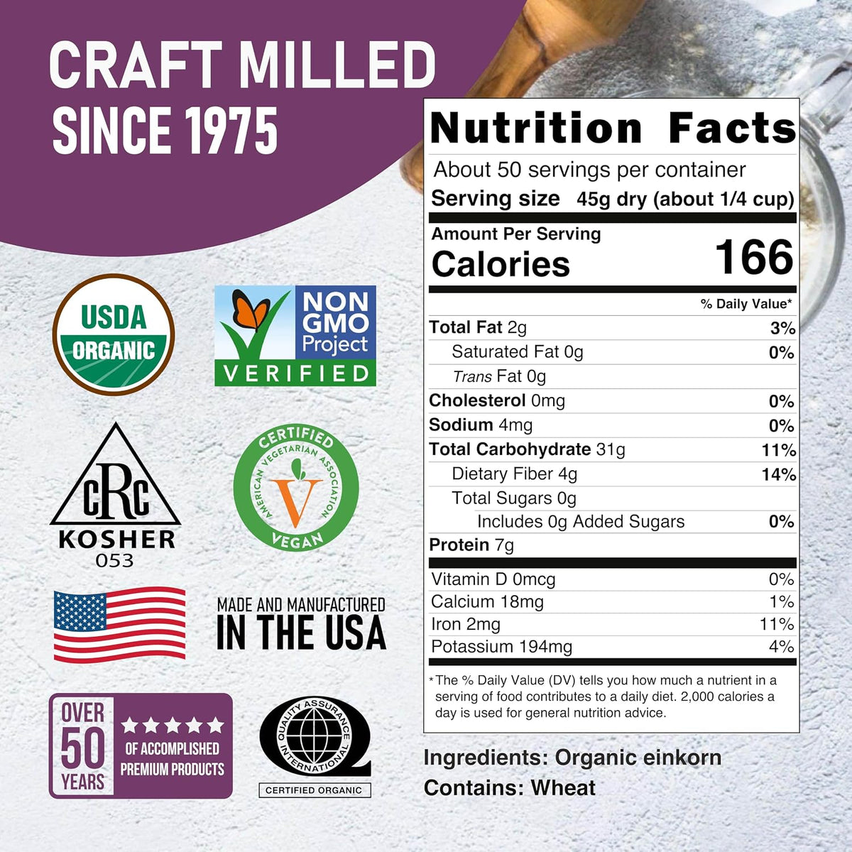 Great River Milling Organic Einkorn Wheat Berries, Ancient Grain, 5 lb | Organic Einkorn Wheat Berries for home-milled flour, bread, sourdough, soups, salads and grain bowls; chewy cooked grain or