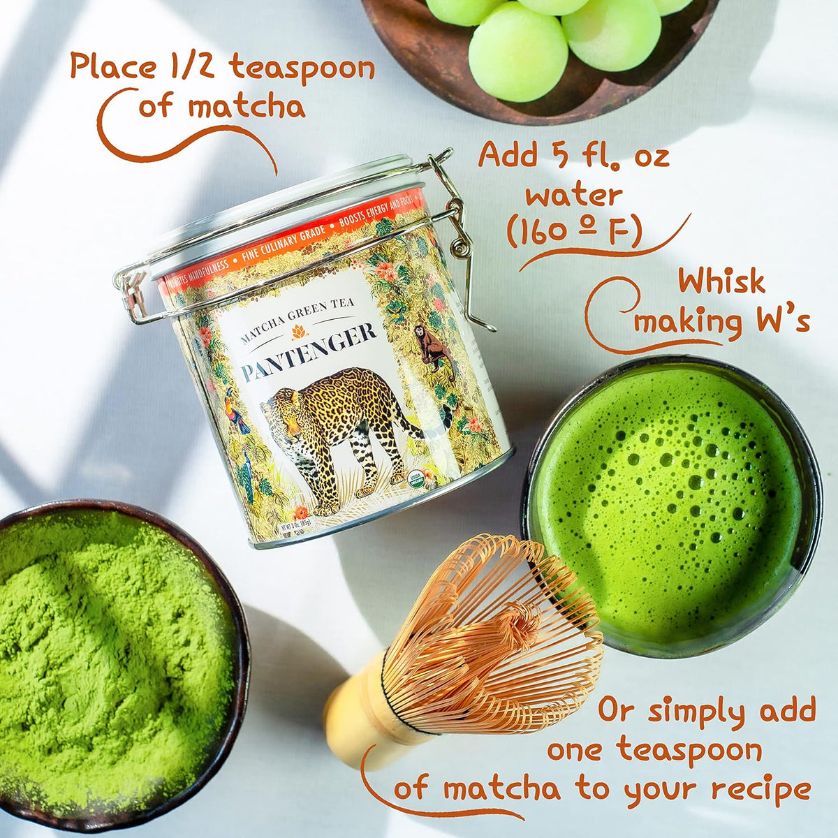 Pantenger Organic Matcha Green Tea Powder