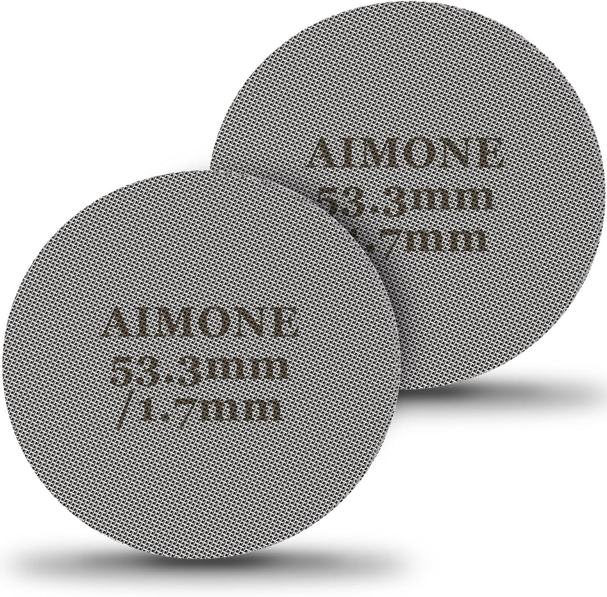 Espresso Puck Screen - Lower Shower Screen Compatible With Espresso Portafilter Filter Basket, Reusable1.7mm Thickness,150μm, 316 Stainless Steel (2, 53.3MM)