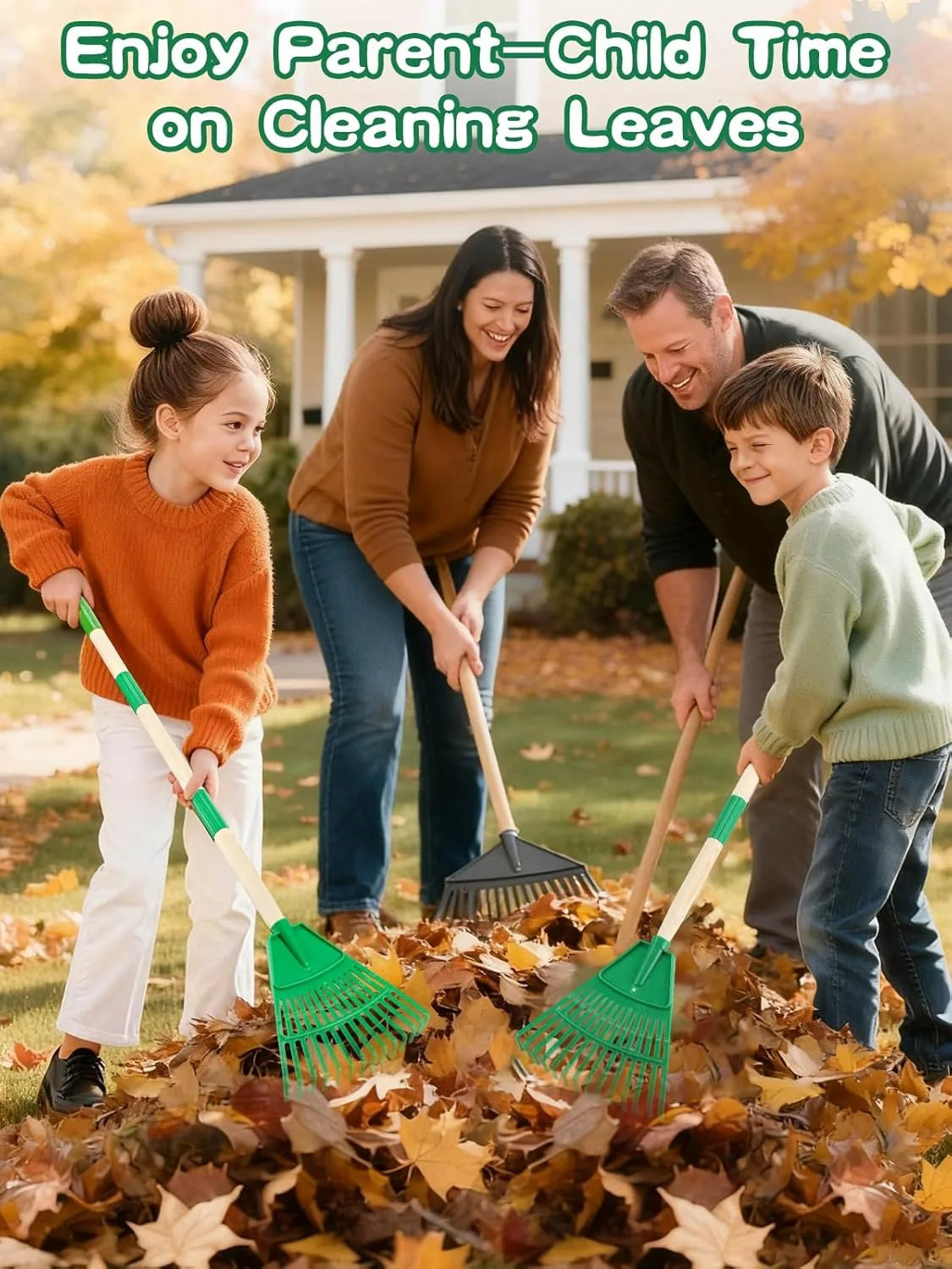 Lightweight plastic kids rake perfect for boys and girls gardening activities