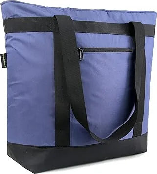 BeeGreen cooler bag side angle showing zippered top and handle detail