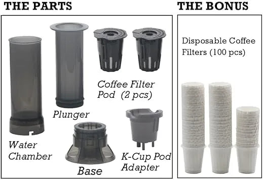 BLACKSMITH family travel coffee maker press with K Cup compatibility