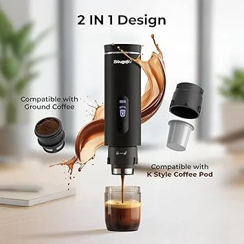 Portable coffee maker self-heating technology perfect for business trips hotels